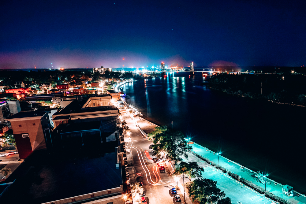 View of Wilmington at night