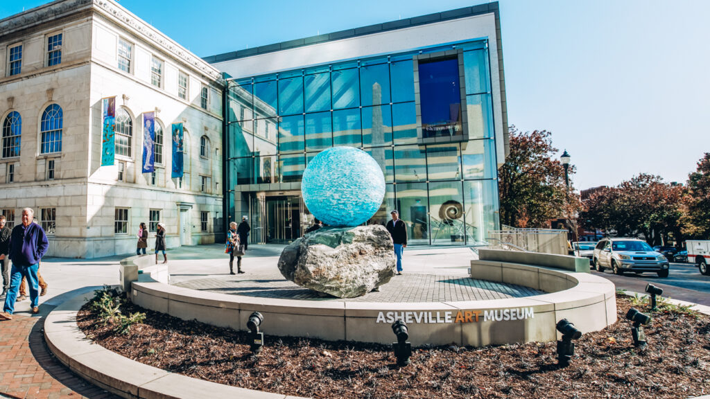 View of the Asheville Art Museum, one of the best museums in Asheville, NC