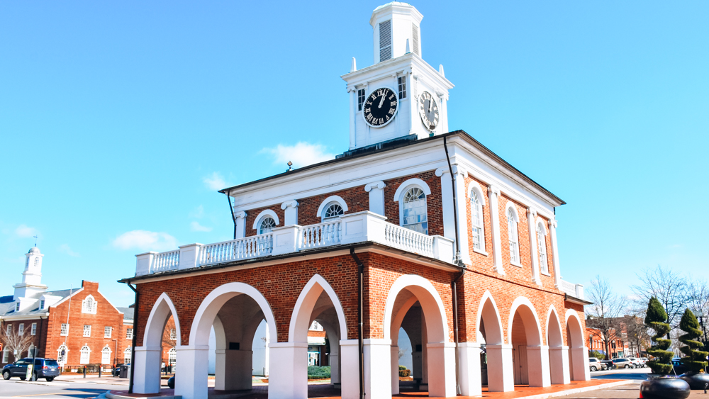 View of the Market House, a must-see during a weekend in Fayetteville, NC