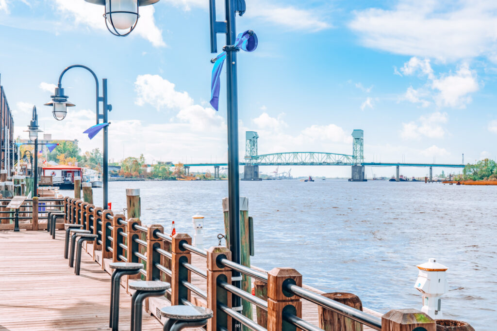 Wilmington Riverwalk, one of the places to see during one day in Wilmington, NC