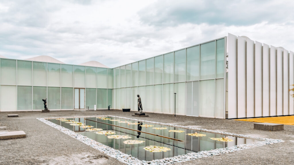 View of the North Carolina Museum of Art, one of the best rainy day activities in Raleigh, NC