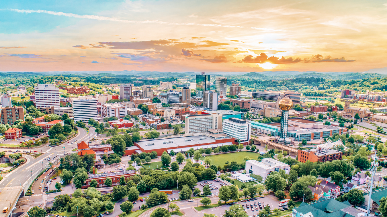 View of Knoxville, one of the best weekend trips from Winston-Salem