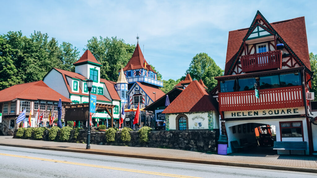 Buildings in Helen, GA, one of the best day trips from Asheville, NC