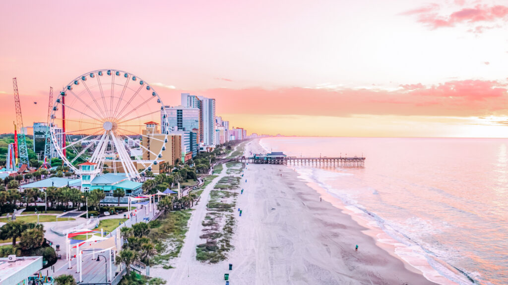 View of Myrtle Beach, one of the best weekend trips from Charlotte, NC
