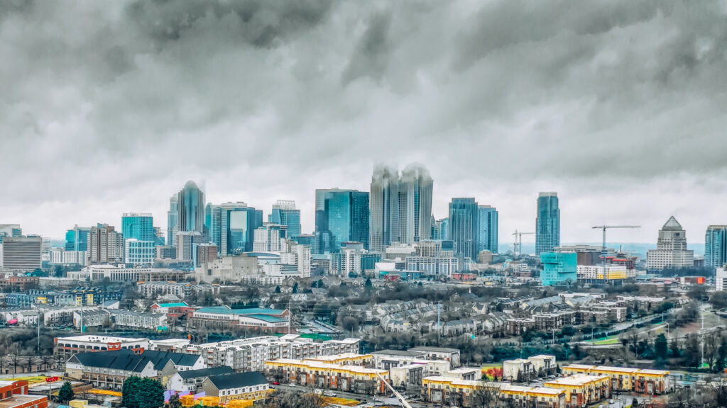 Rainy day in Charlotte