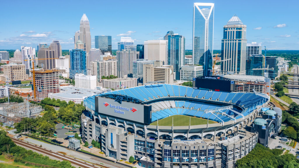 Bank of America Stadium, one of the best things to do in Charlotte with kids