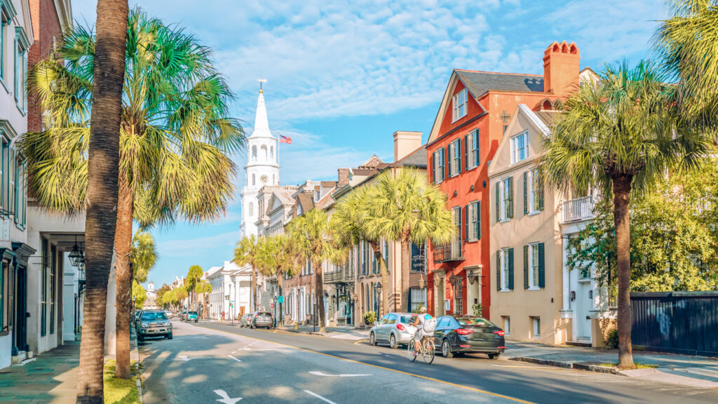 Street in Charleston, one of the best day trips from Wilmington, NC