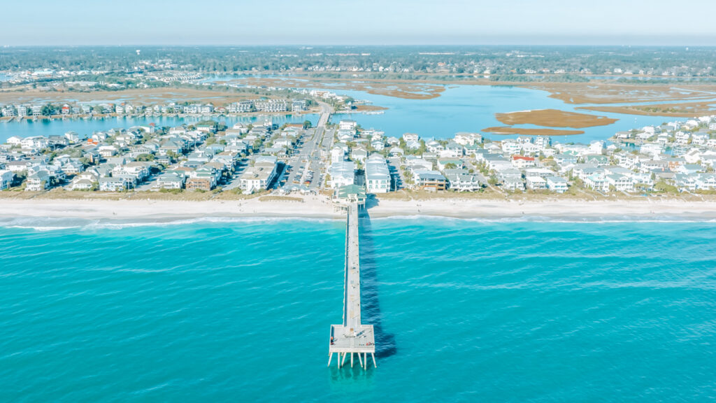 View of Wrightsville Beach, one of the best places to visit in North Carolina