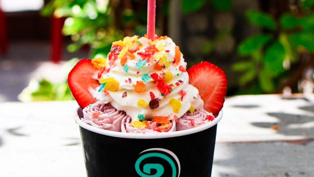 Ice cream at Raleigh Rolls, which is one of the best ice cream shops in Raleigh