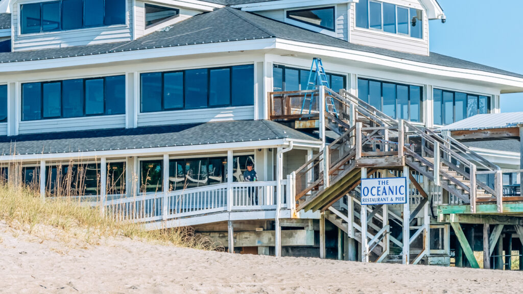 Outside of Oceanic, one of the best restaurants in Wrightsville Beach, NC